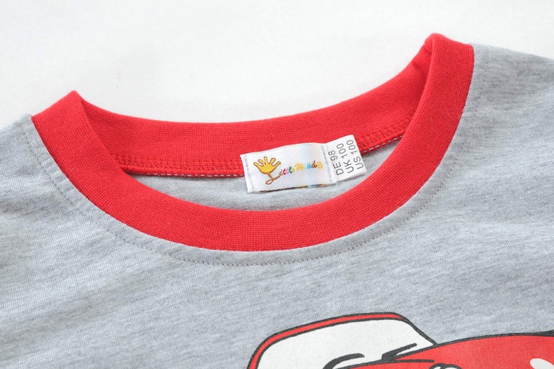CM-Kid Pajamas for Boys Pjs Toddler Kids 100% Cotton Long Sleeve Sleepwear Set 2 Pieces Racing Car Nightwear Children Pj Clothes Sets Size 4T - Image 2
